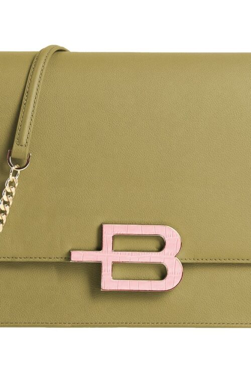 Baldinini Trend Chic Pistachio Calfskin Shoulder Bag
