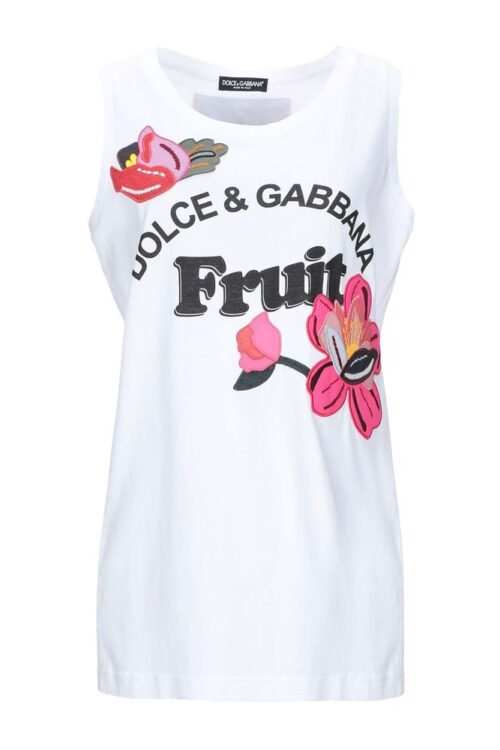 Dolce & Gabbana Elegant Cotton Embroidered Tank Top