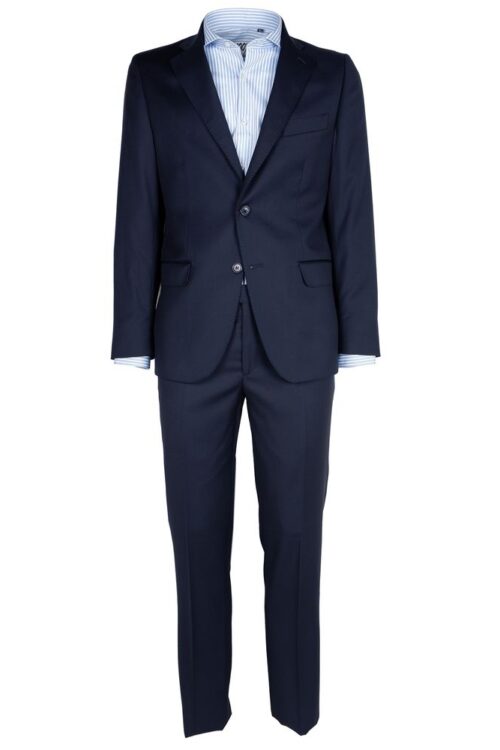 Made in Italy Elegant Wool Suit in Deep Blue