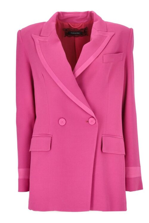 Patrizia Pepe Elegant Fuchsia One-Button Blazer