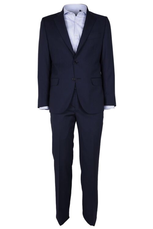 Made in Italy Elegant Navy Blue Virgin Wool Men’s Suit