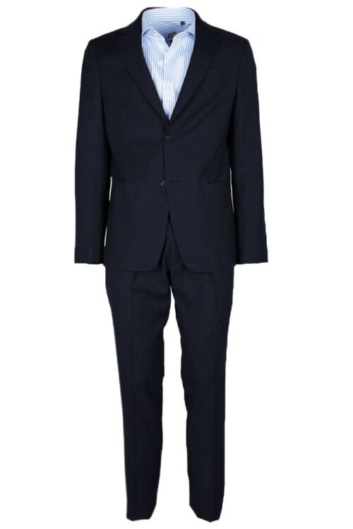 Made in Italy Blue Wool Vergine Suit