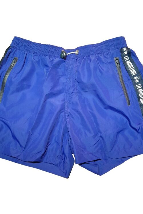 La Martina Chic Blue Striped Men’s Swim Shorts