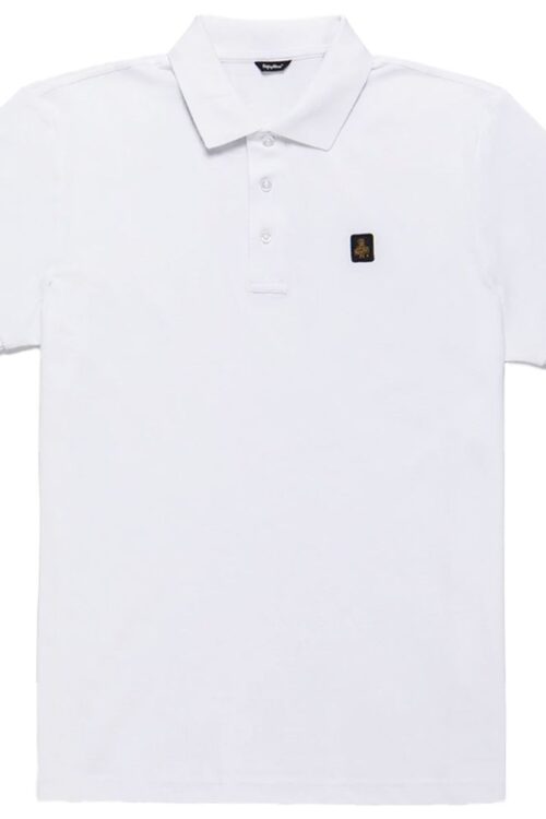 Refrigiwear Elegant White Polo with Embroidered Logo