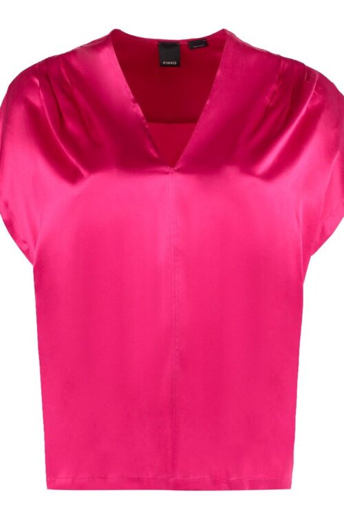 PINKO Elegant Fuchsia Silk Blend Blouse