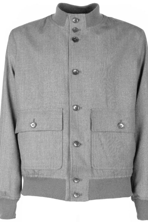 Made in Italy Elegant Light Wool Silk-Linen Jacket