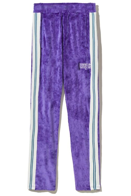 Comme Des Fuckdown Purple Polyester Jeans & Pant