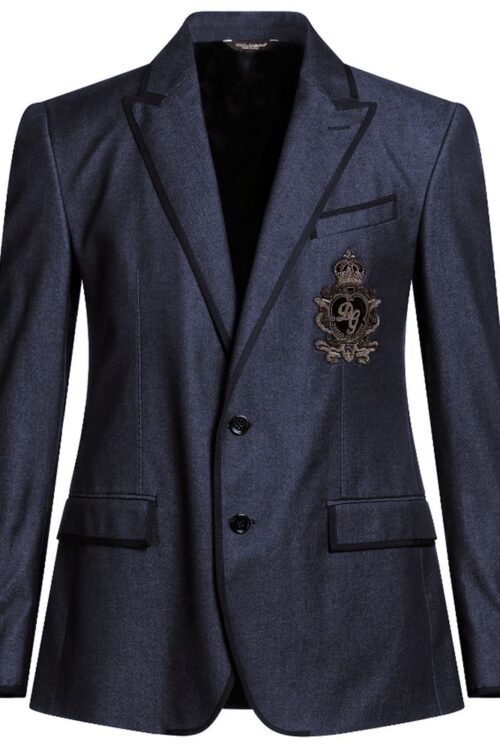 Dolce & Gabbana Blue Cotton Blazer