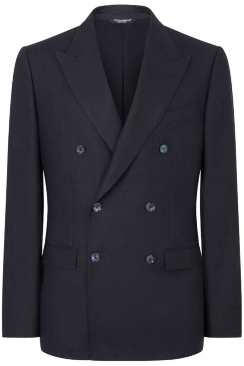 Dolce & Gabbana Blue Linen Suit
