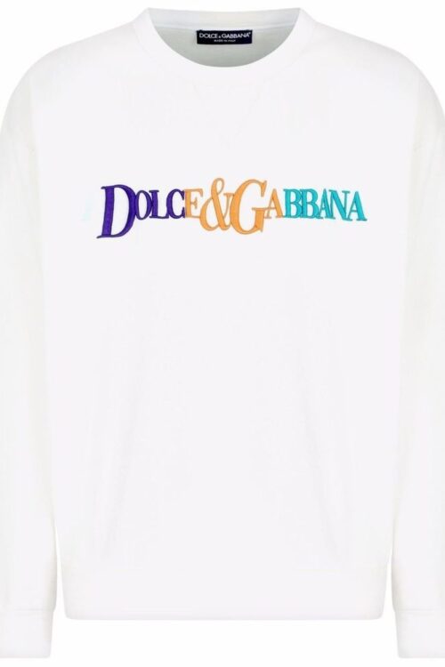 Dolce & Gabbana White Cotton Sweater