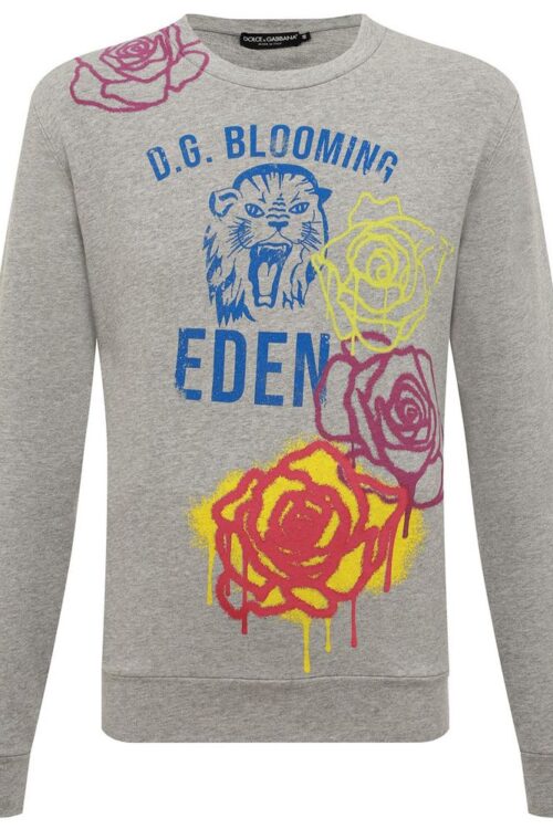 Dolce & Gabbana Gray Cotton Sweater