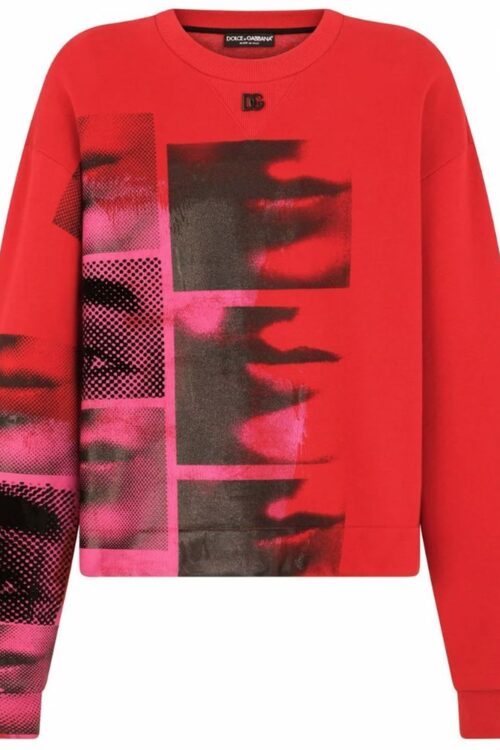 Dolce & Gabbana Red Cotton Sweater