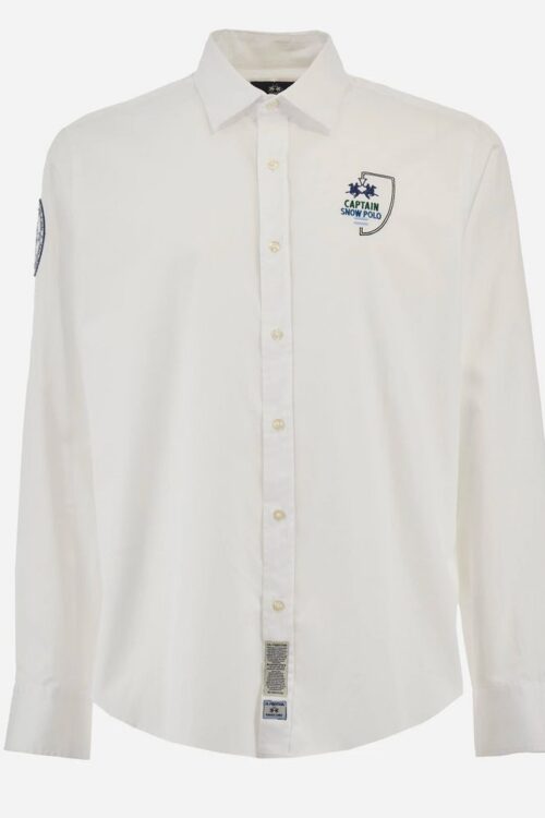 La Martina White Cotton Shirt