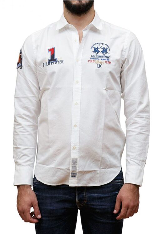 La Martina White Cotton Shirt