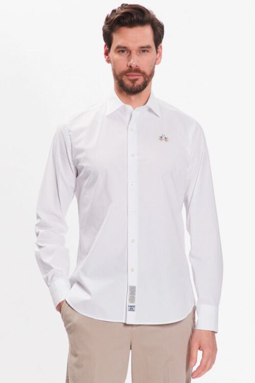 La Martina White Cotton Shirt