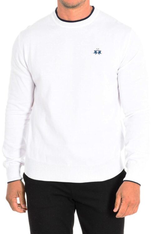 La Martina White Cotton Sweater