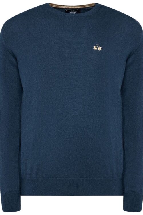 La Martina Light Blue Cotton Sweater