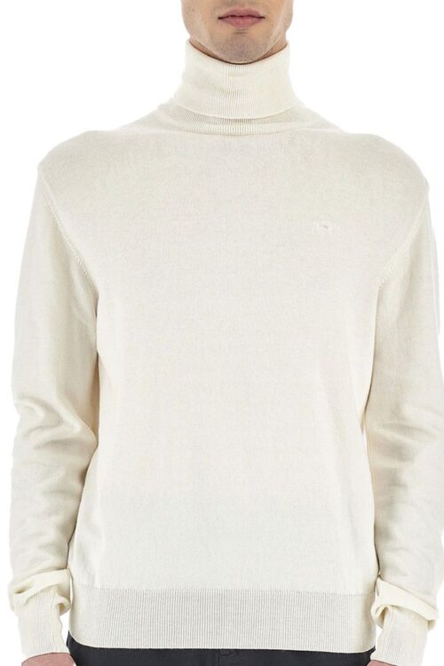 La Martina White Cotton Sweater