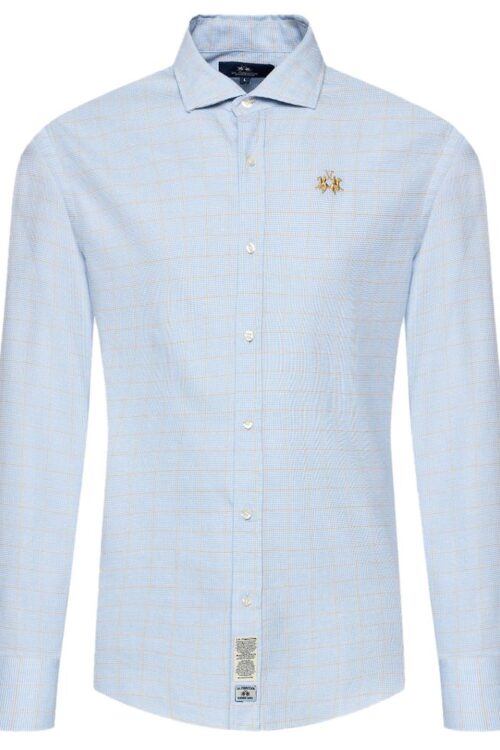 La Martina Light Blue Cotton Shirt