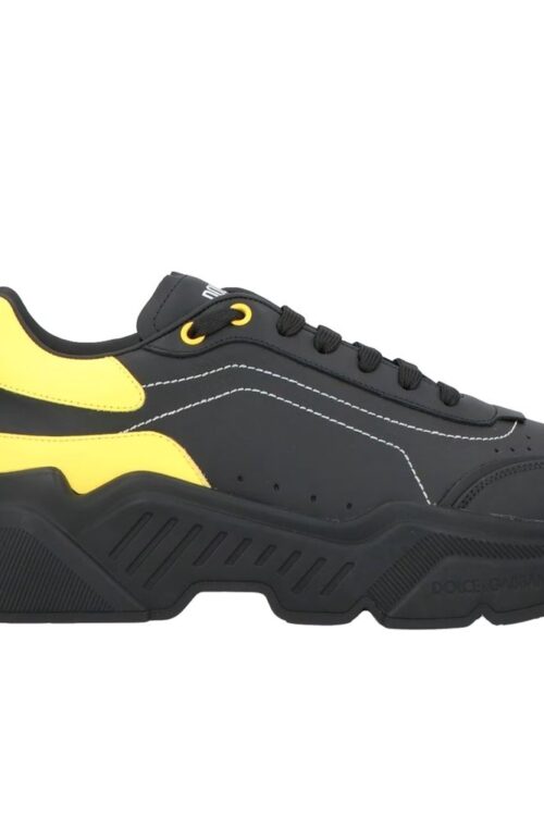 Dolce & Gabbana Black Leather Di Calfskin Sneaker