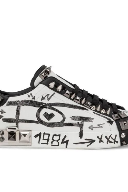 Dolce & Gabbana White Leather Di Calfskin Sneaker