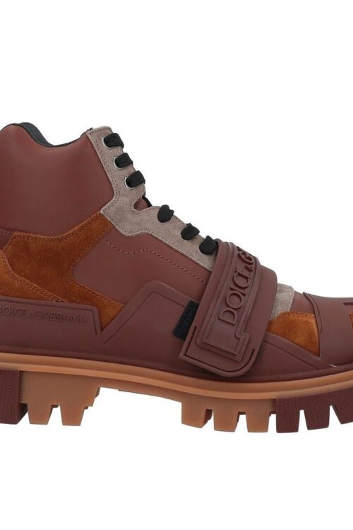 Dolce & Gabbana Brown Leather Di Calfskin Boot