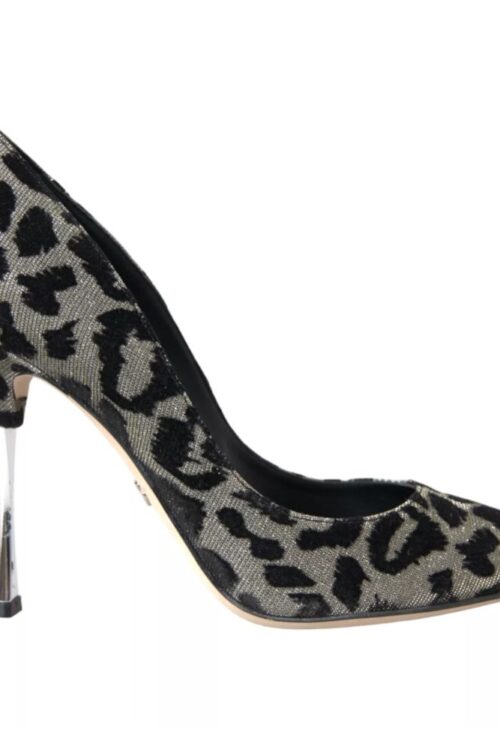 Dolce & Gabbana Gray Leather Di Calfskin Pump