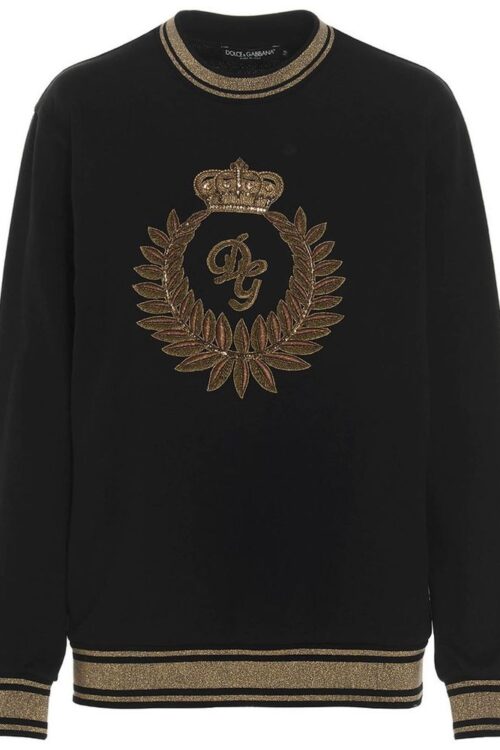 Dolce & Gabbana Black Cotton Sweater
