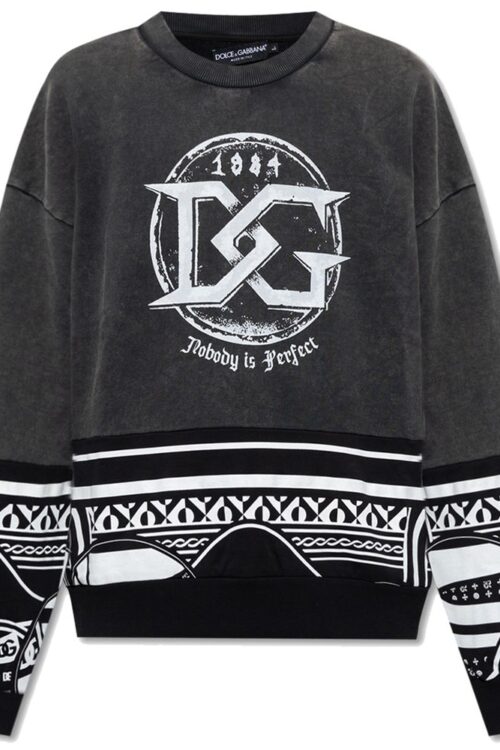 Dolce & Gabbana Black Cotton Sweater