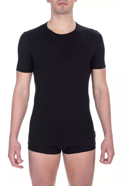 Bikkembergs Sleek Crew Neck Dual-Pack T-Shirts in Black