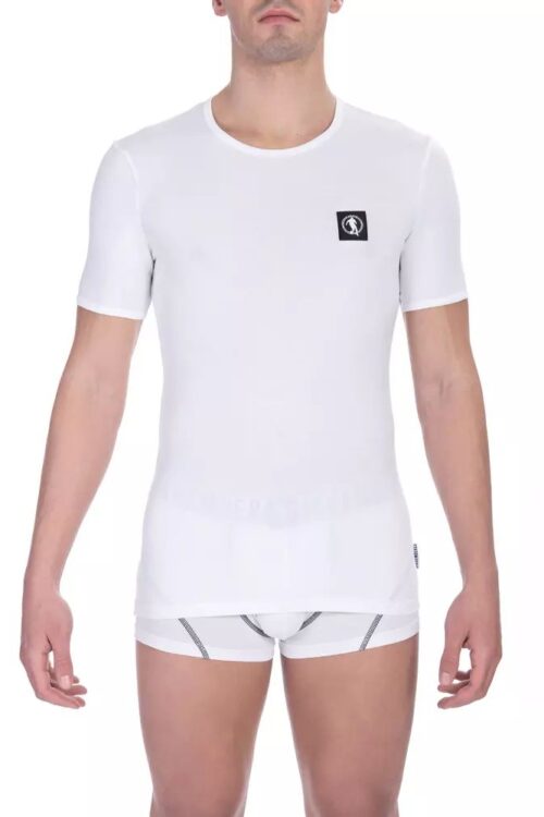 Bikkembergs Crisp White Cotton Crew Neck Tee Bi-Pack