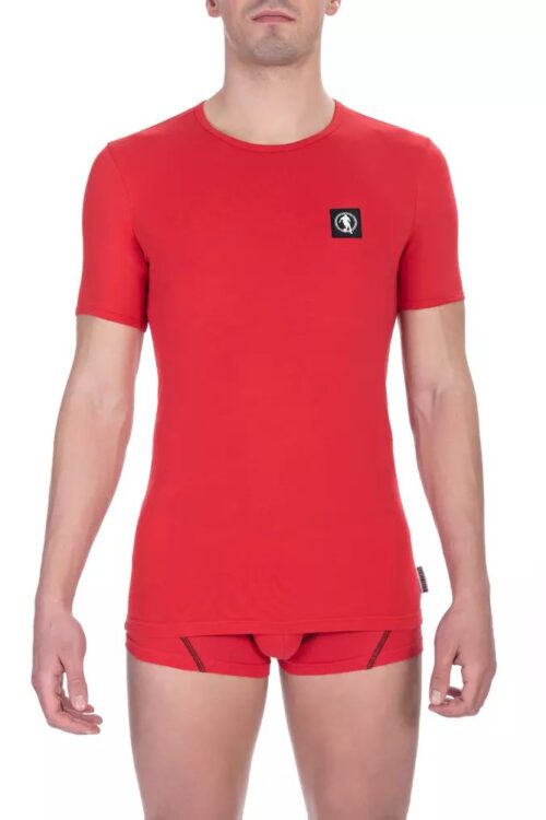 Bikkembergs Ravishing Red Crew Neck Tee
