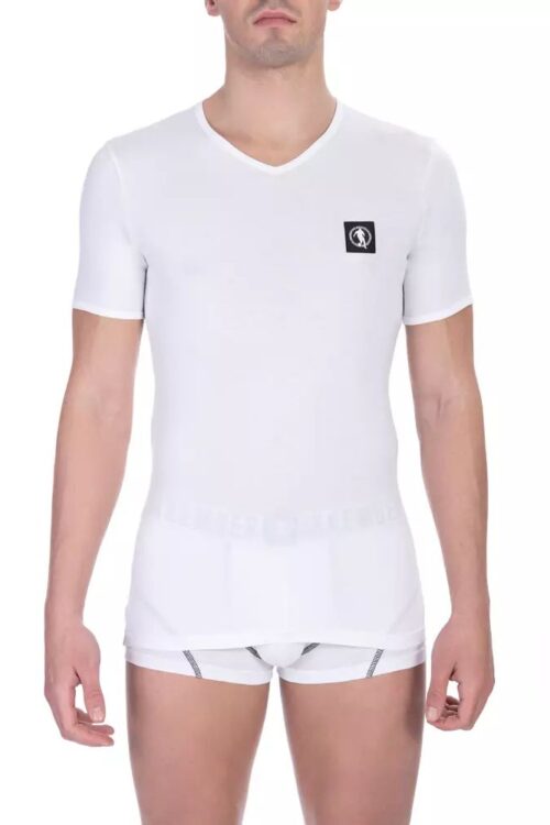 Bikkembergs Chic V-Neck Bi-Pack T-Shirts in White