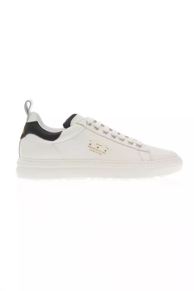 Pantofola D’Oro Sleek Monochrome Leather Sneakers