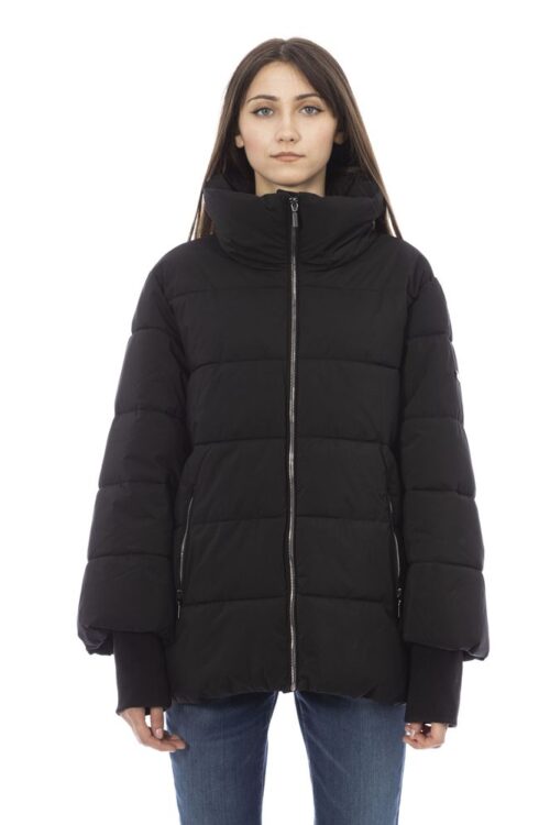 Baldinini Trend Chic Monogrammed Short Down Jacket