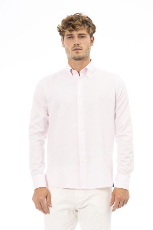 Baldinini Trend Elegant Cotton Blend Pink Shirt