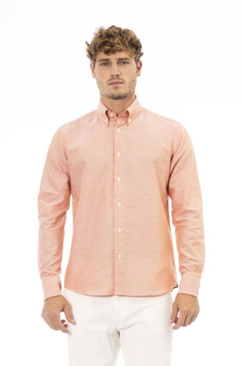 Baldinini Trend Elegant Orange Cotton Blend Shirt