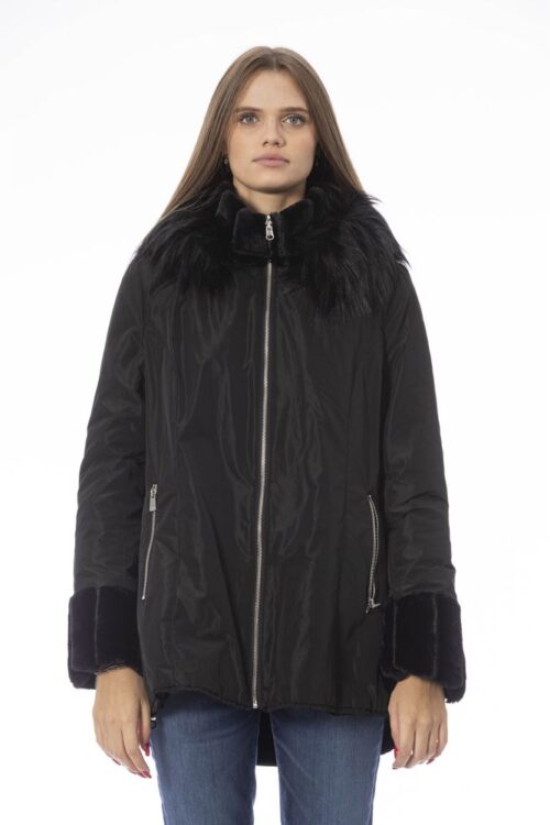 Baldinini Trend Reversible Hooded Jacket in Black