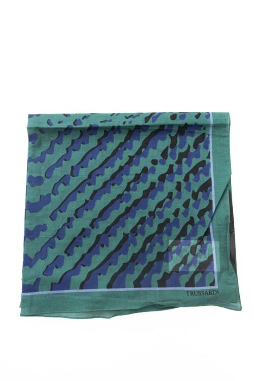 Trussardi Elegant Green Cotton Scarf