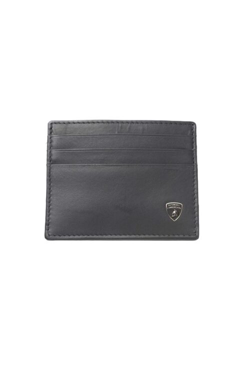 Automobili Lamborghini Elegant Blue Leather Card Holder