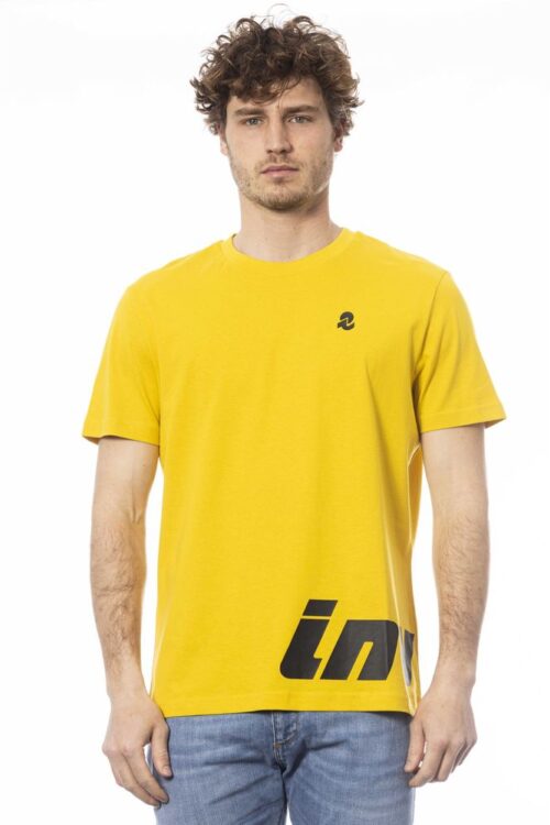 Invicta Sunshine Yellow Crew Neck Tee with Logo Print