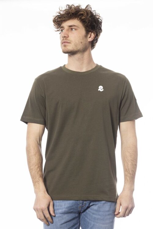 Invicta Elegant Green Crew Neck Cotton Tee