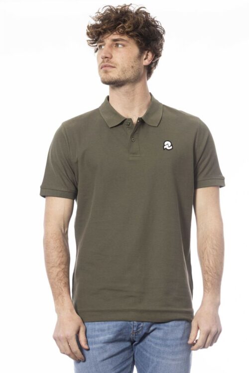 Invicta Chic Green Cotton Polo with Chest Logo