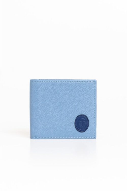 Trussardi Elegant Light Blue Leather Wallet