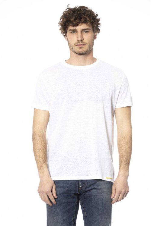 Distretto12 White Crew Neck Cotton Tee