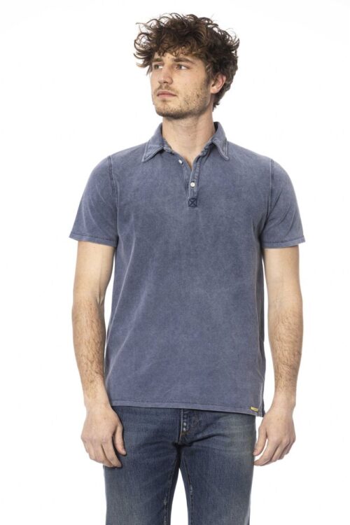 Distretto12 Elegant Cotton Polo in Classic Blue