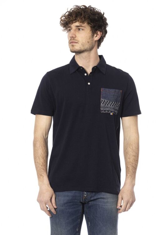 Distretto12 Elegant Cotton Polo in Classic Blue