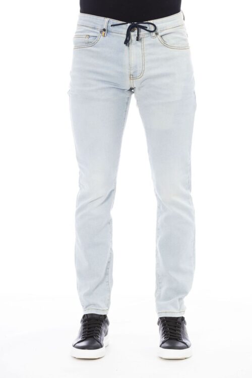 Distretto12 Elegant Light Blue Men’s Slim Fit Jeans