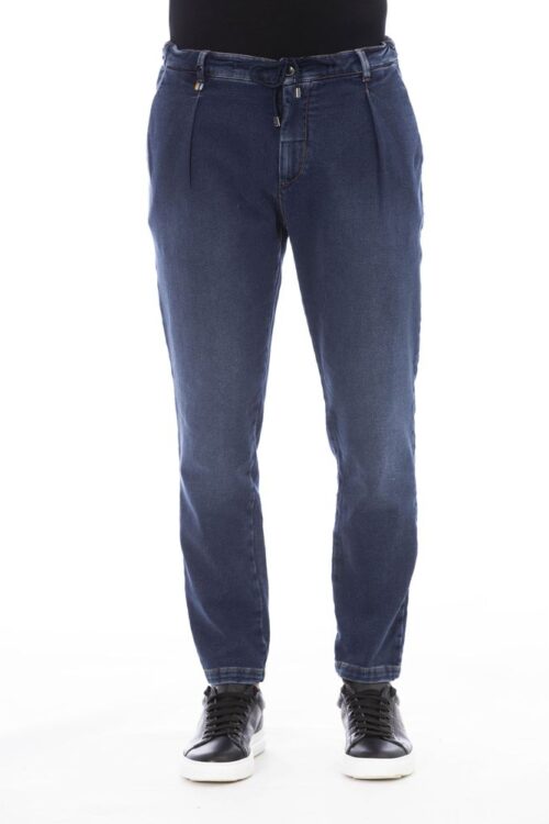 Distretto12 Sleek Blue Denim Jeans with Logo Detail