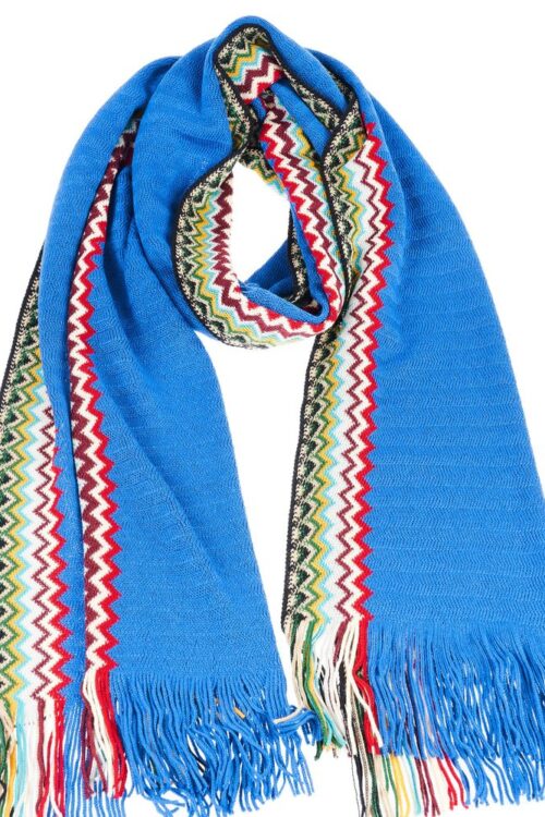 Missoni Elegant Fringed Geometric Fantasy Scarf